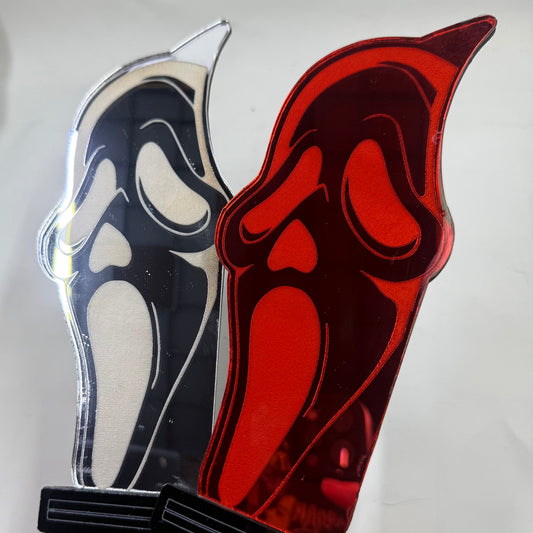 Ghostface Acrylic Knife Wall Art – Scream Inspired Mirror Blade Design