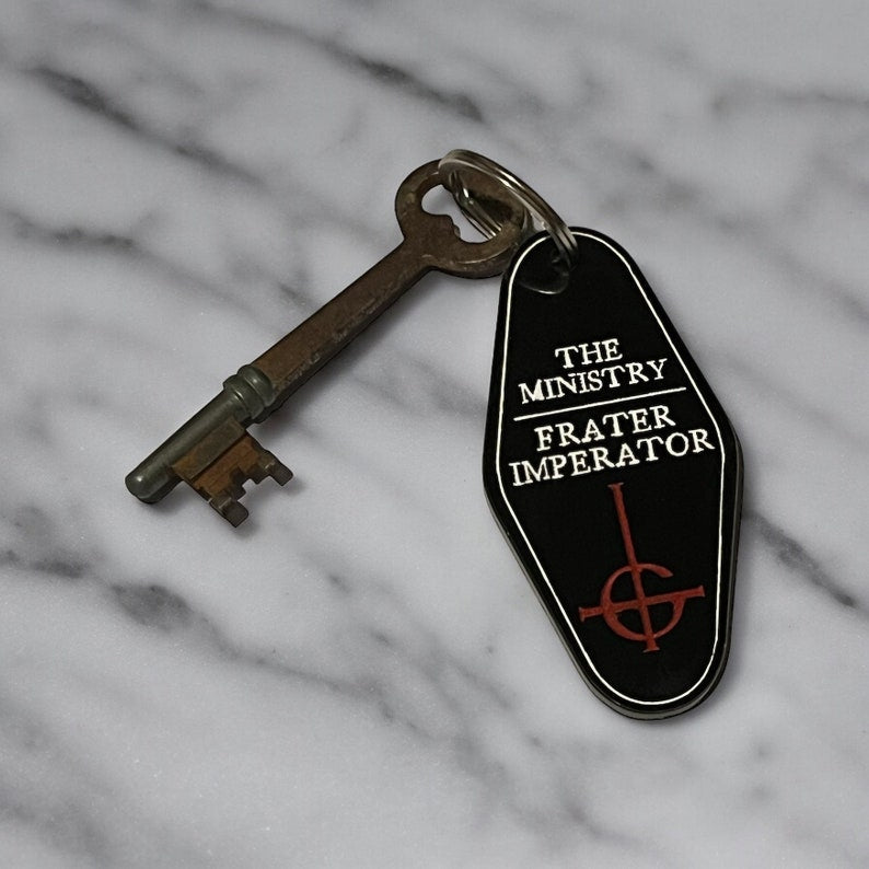 Frater Imperator, Ghost band inspired, vintage hotel motel keychain