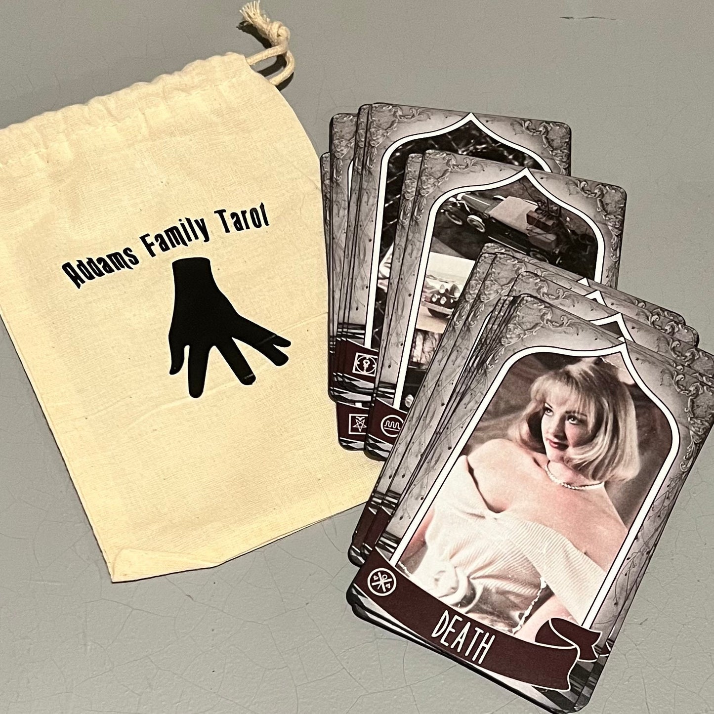 Addams Family inspired Major Arcana Tarot Deck